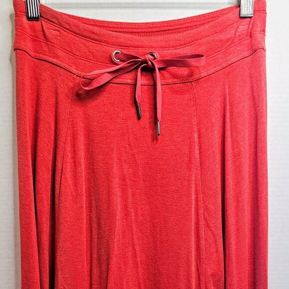 ATHLETA BEACH COMBER HI-LOW YOGA SKIRT DRAW/DROP WAIST ORANGE SZ XS - Picture 1 of 7